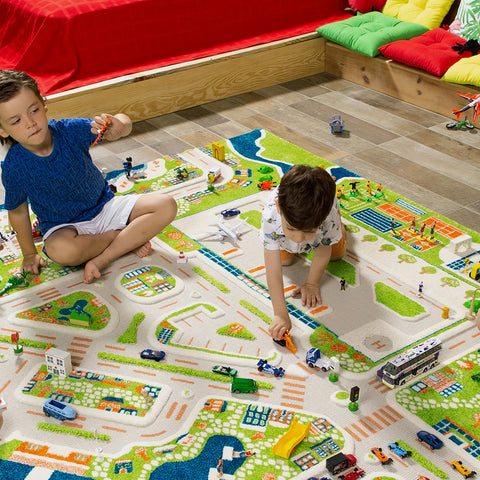 Activity 3D Textured Theme Play Rug, Learning SPACE
