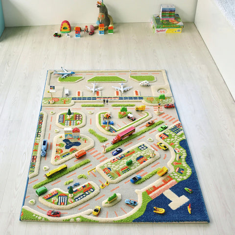 Activity 3D Textured Theme Play Rug, Learning SPACE