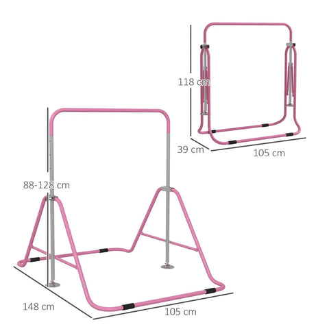 Adjustable Kids Gymnastics Bar – Foldable & Fun Training Bar, Learning SPACE