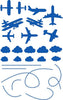 Airplane Wall/Ceiling Stickers, Blue 34x55 cm Learning SPACE