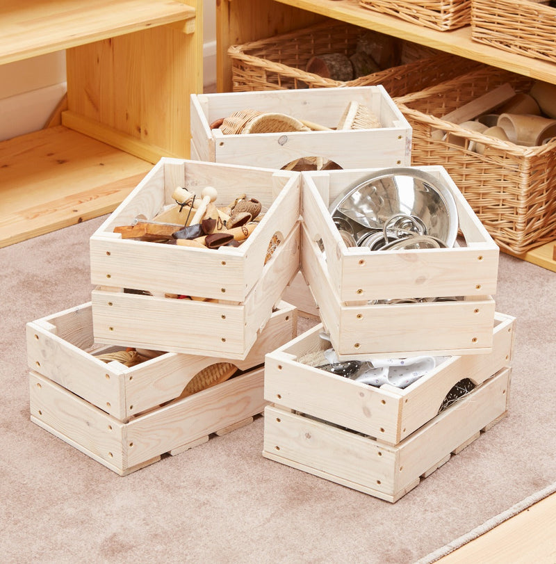 All Wood Grab Crates (6Pk), Learning SPACE