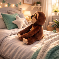Sloth Weighted Talking and Breathing Plushie, Stuffed Toys Learning SPACE