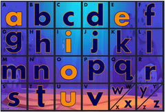 Alphabet Themed Playmats and Tiles, Sea Life 1m x 1.5m Platmat Learning SPACE