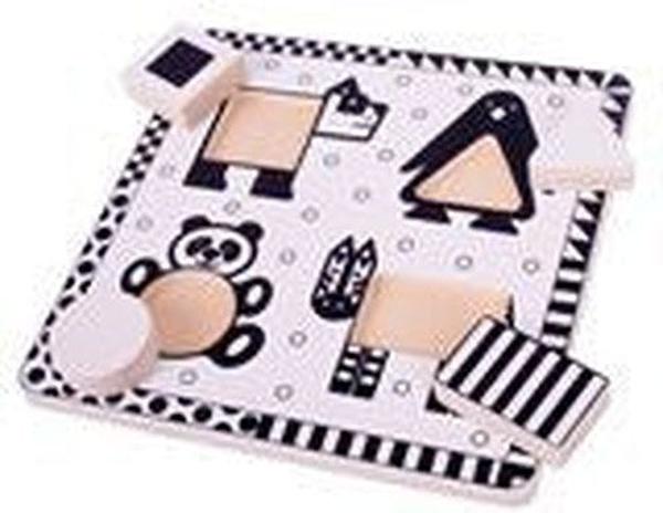 Animals Black & White Wooden Puzzle, Learning SPACE