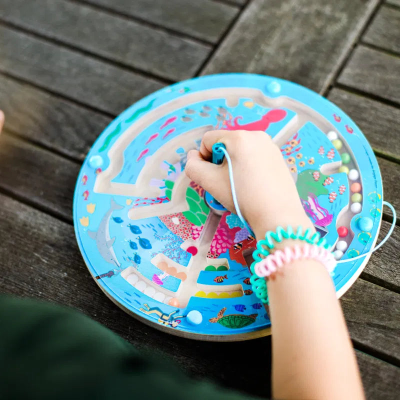 Aquatic Maze Magnetic Wooden Puzzle, Learning SPACE