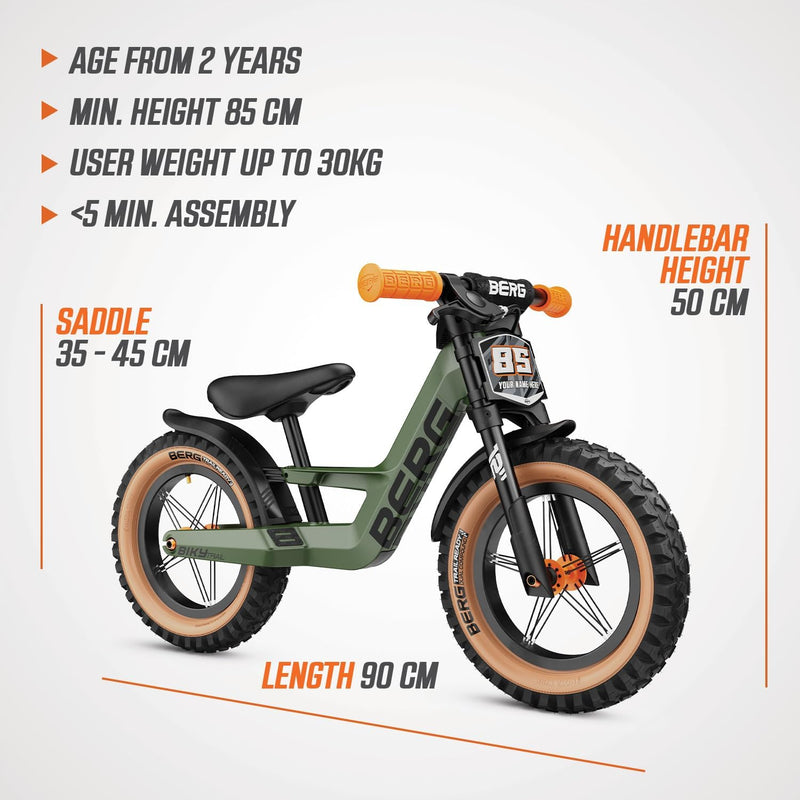 BERG Biky Trail Green With Handbrake, Learning SPACE