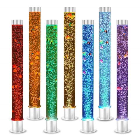 Lumina Multi-Connect 1.2m Slim Bubble Tube with Fish and Remote