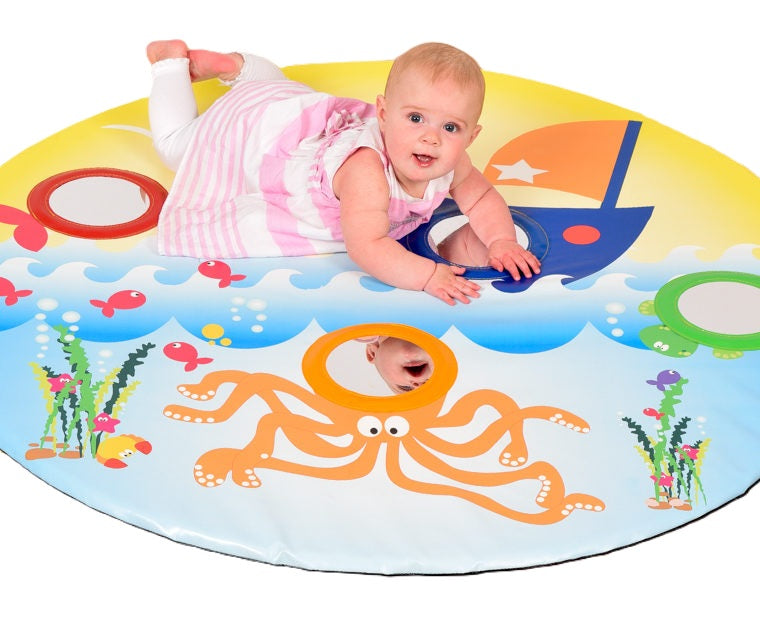 Baby Play Mat - Mirror & Sea Life Theme-AllSensory,Baby Sensory Toys,Baby Soft Play and Mirrors,Down Syndrome,Dropship,Gifts for 0-3 Months,Gifts For 3-6 Months,Mats,Mats & Rugs,Playmat,Playmats & Baby Gyms,Sensory Flooring,Stock,Underwater Sensory Room-Learning SPACE