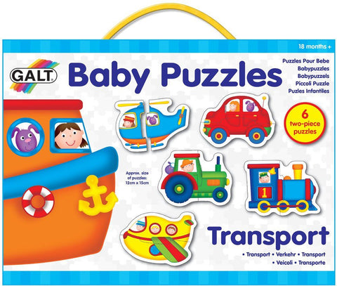 Baby Puzzles - Transport-2-12 Piece Jigsaw,Cars & Transport,Down Syndrome,Galt,Games & Toys,Gifts For 2-3 Years Old,Imaginative Play,Stock-Learning SPACE