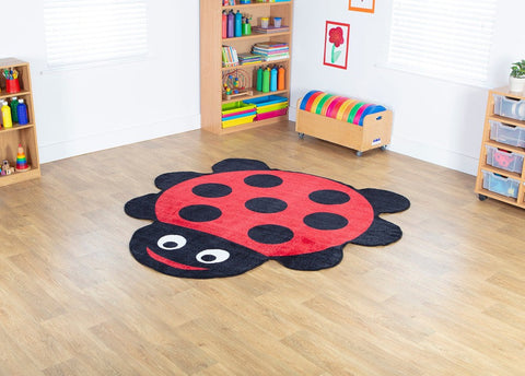 Back to Nature™ Giant Ladybird Shaped Indoor Carpet-Dropship,Kit For Kids,Mats & Rugs,Nursery,Placement Carpets,Round,Rugs,Wellbeing Furniture,World & Nature-Learning SPACE
