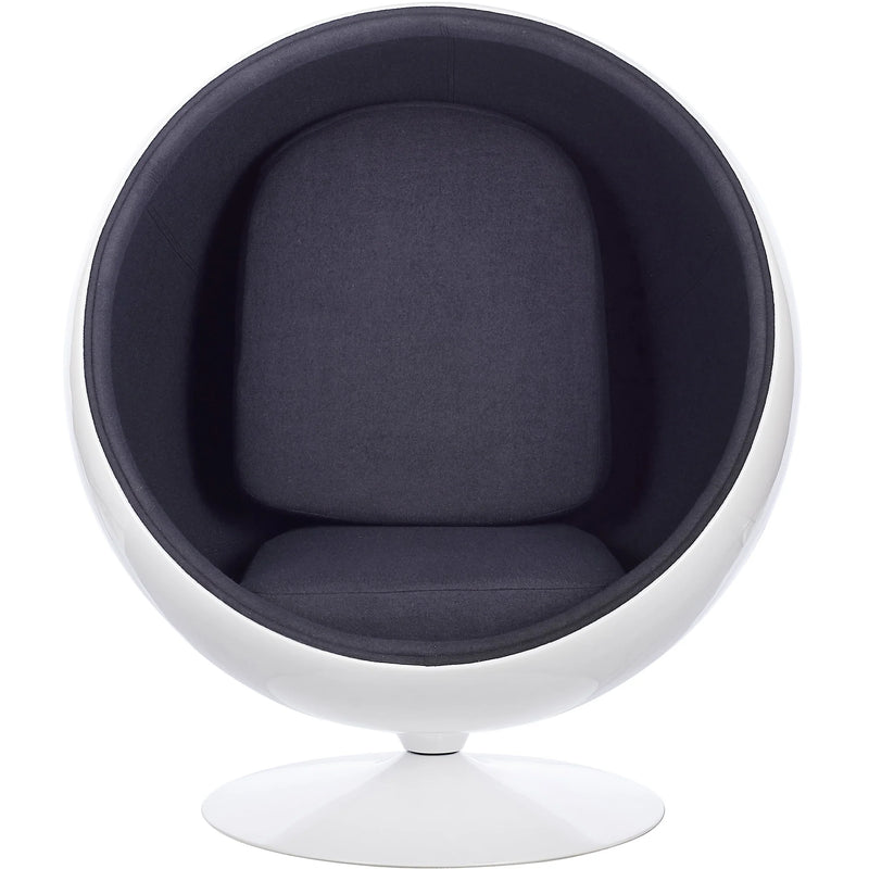 Ball Globe Chair with Cashmere-Blend Upholstery