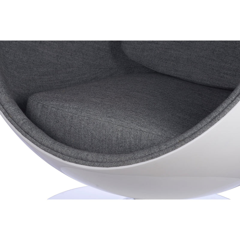 Ball Globe Chair with Cashmere-Blend Upholstery