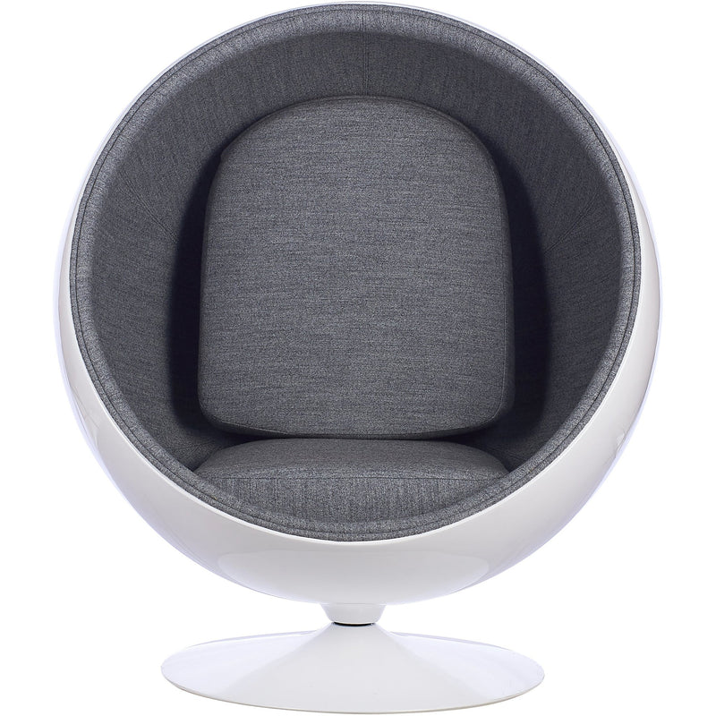 Ball Globe Chair with Cashmere-Blend Upholstery