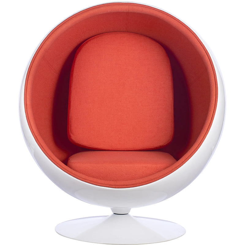 Ball Globe Chair with Cashmere-Blend Upholstery