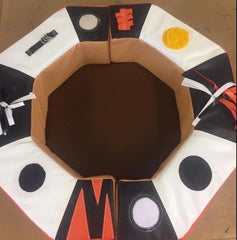 Ball Pit - Soft Sensory Ring for Baby-AllSensory,Baby Sensory Toys,Ball Pits,Down Syndrome,Gifts for 0-3 Months,Matrix Group,Playmats & Baby Gyms,Soft Play Sets-Black/ White-LSSI005BW-Learning SPACE