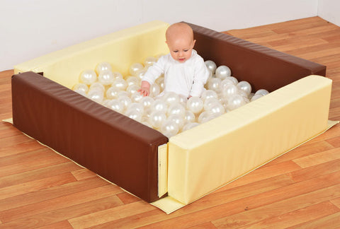 Ball Pit for Toddlers-AllSensory,Baby Sensory Toys,Ball Pits,Down Syndrome,Dropship,Gifts For 1 Year Olds,Gifts For 2-3 Years Old,Matrix Group,Movement Breaks,Playmats & Baby Gyms,Soft Play Sets-Brown/Cream-PRTT149BRC-Learning SPACE
