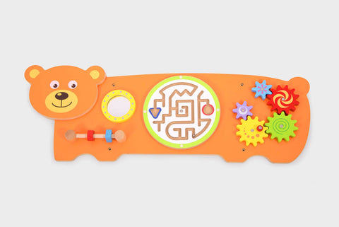 Bear Activity Wall Panel Toy-Additional Need,Fine Motor Skills,Gifts For 1 Year Olds,Helps With,Maths,Nursery,Primary Maths,SCOTEXCEL,sensory activity,Sensory Wall Panels & Accessories,Shape & Space & Measure,Sound,Stock,Strength & Co-Ordination,Tactile Toys & Books,Tracking & Bead Frames,Viga Activity Wall Panel-Learning SPACE