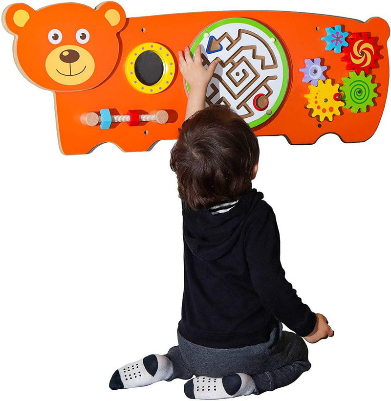 Bear Activity Wall Panel Toy, Learning SPACE