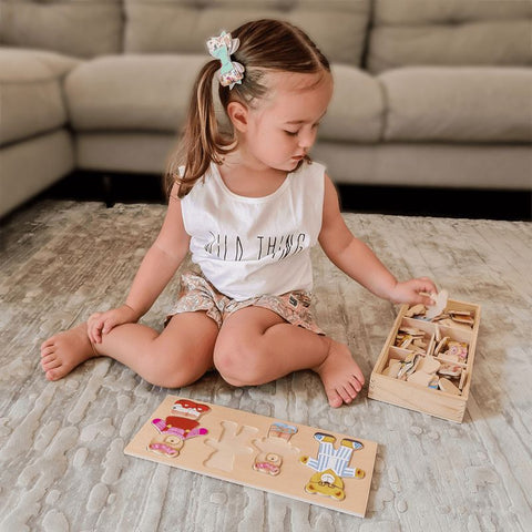 Bear Family - Wooden Dress Up Set, Learning SPACE