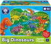 Big Dinosaur Jigsaw Puzzle 50 Pieces-13-99 Piece Jigsaw,AllSensory,Dinosaurs. Castles & Pirates,Down Syndrome,Early Years Sensory Play,Games & Toys,Gifts for 5-7 Years Old,Imaginative Play,Orchard Toys,Primary Games & Toys,Stock,Strength & Co-Ordination-Learning SPACE