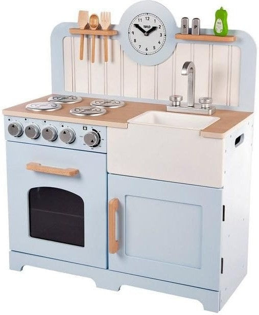 Bigjigs Country Play Kitchen with Accessories! Full Kitchen Experience Bundle, Learning SPACE
