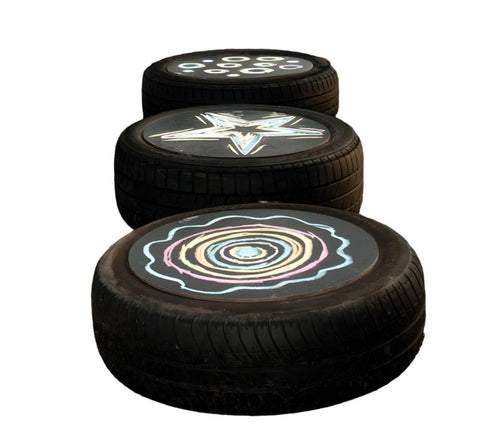 Blackboard Tyre Table Tops (3Pk), Learning SPACE