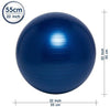 Bouncyband® Balance Ball No-Roll Weighted Seat, 55cm Blue Learning SPACE