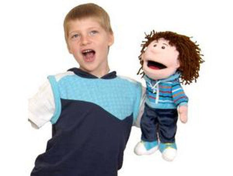 Boy Moving Mouth Hand Puppet-Early Education & Smart Toys-Calming & Anxiety,Calming and Relaxation,Comfort Toys,communication,Games & Toys,Helps With,Imaginative Play,Neuro Diversity,Primary Literacy,Puppets & Theatres & Story Sets,Role Play,Stock-Learning SPACE