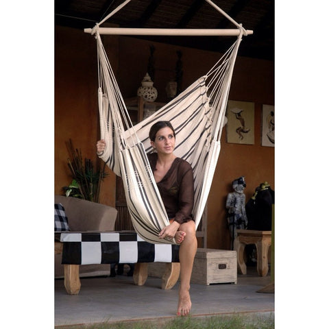 Brasil Cappuccino Hammock Chair-Hammock Chair-Amazonas,Cotton,Cream,Dropship,Hammock chair,Hanging Chair,Indoor,Single-Learning SPACE