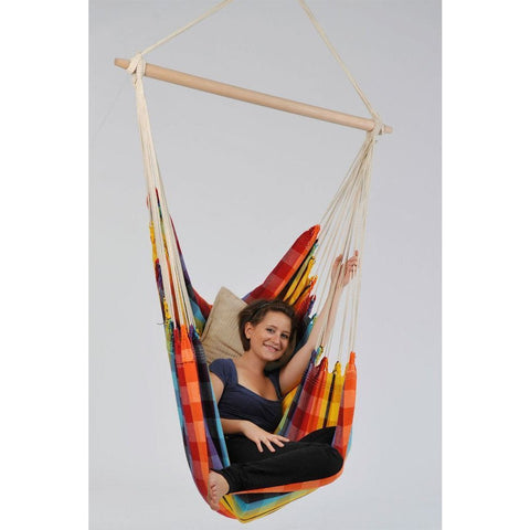 Brasil Rainbow Hammock Chair-Hammock Chair-Amazonas,Cotton,Dropship,Hammock chair,Hanging Chair,Indoor,Rainbow,Single-Learning SPACE