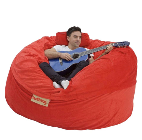 Buddabag Snuggle Memory Foam Bean Bag - Choice of Size-AllSensory,Bean Bags,Bean Bags & Cushions,Chill Out Area,Full Size Seating,Matrix Group,Nurture Room,Reading Area,Seating,Sensory Room Furniture,Teenage & Adult Sensory Gifts-Midi-Red-Cord-MIDIREDCORD-Learning SPACE