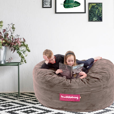Buddabag Snuggle Memory Foam Bean Bag - Choice of Size-AllSensory,Bean Bags,Bean Bags & Cushions,Chill Out Area,Full Size Seating,Matrix Group,Nurture Room,Reading Area,Seating,Sensory Room Furniture,Teenage & Adult Sensory Gifts-Midi-Beige-Cord-MIDIBEIGECORD-Learning SPACE