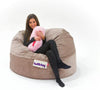Buddabag Snuggle Memory Foam Bean Bag - Choice of Size-AllSensory,Bean Bags,Bean Bags & Cushions,Chill Out Area,Full Size Seating,Matrix Group,Nurture Room,Reading Area,Seating,Sensory Room Furniture,Teenage & Adult Sensory Gifts-Mini-Beige-Cord-MINIBEIGECORD-Learning SPACE