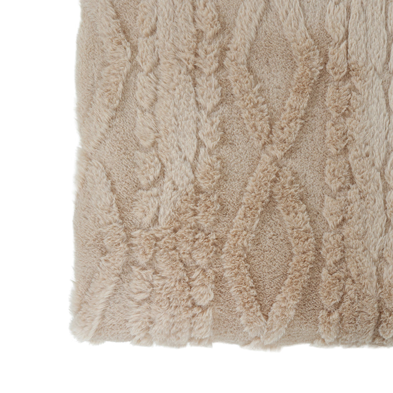 Cable Knit Faux Fur 2.3Kg Weighted Blanket, Learning SPACE