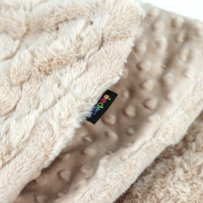 Cable Knit Faux Fur 2.3Kg Weighted Blanket, Learning SPACE