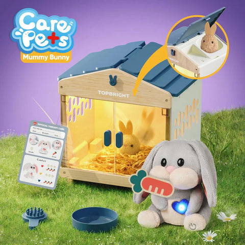 Care Pets - Mummy Bunny Interactive Cuddly Toy, Learning SPACE