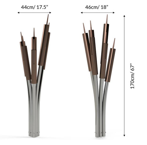 Cattails - A-Minor (Set of 6) - Sensory Garden Musical Instruments-Cerebral Palsy,Dropship,Music,Outdoor Musical Instruments,Playground Equipment,Primary Music,Sensory Garden-Learning SPACE