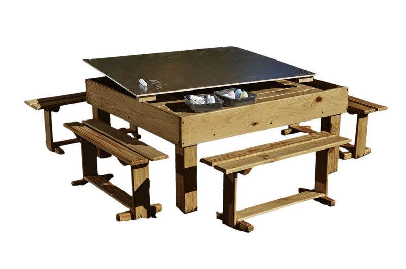 Chalk Table With Lift Lid And Benches, Learning SPACE