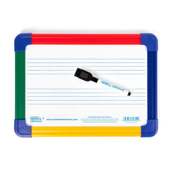 Chamberlain Music 2-Stave Magnetic Whiteboard with Colour Border, Single Learning SPACE