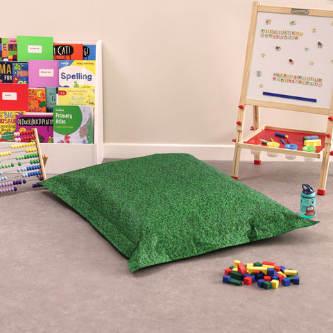 Children's Grass Floor Cushion Bean Bag-Bean Bags,Bean Bags & Cushions,Calming & Anxiety,Calming and Relaxation,Dropship,Eden Learning Spaces,Helps With,Nature Learning Environment,Nature Sensory Room,Nurture Room,Stock,Wellbeing Furniture-Learning SPACE