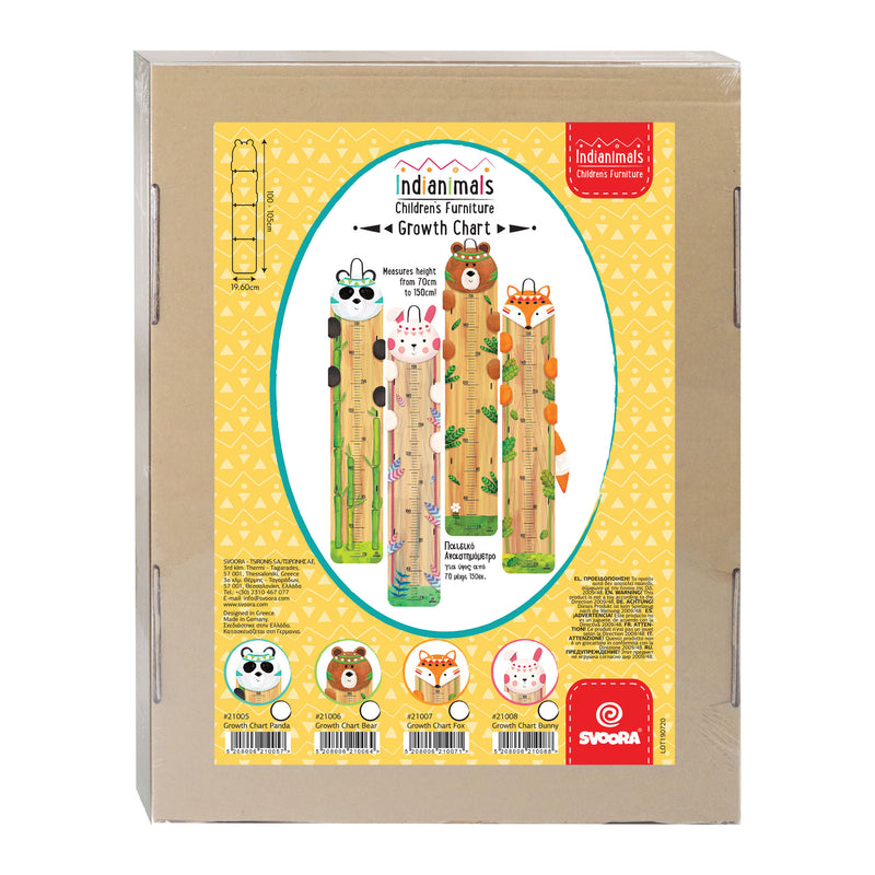 Children's Fox Height Chart, Learning SPACE
