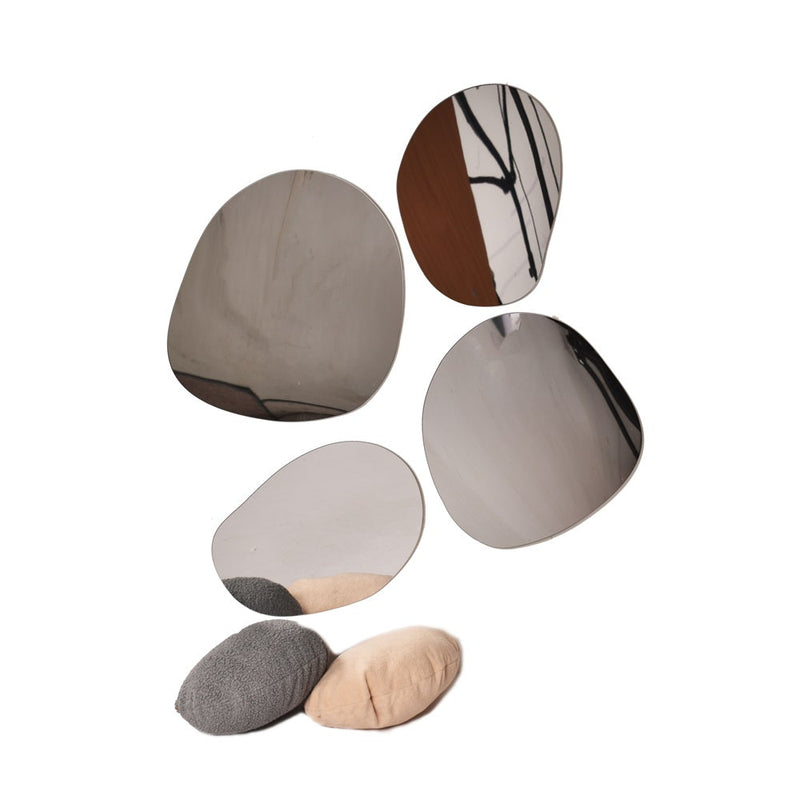 Children's Plastic Safety Mirrors - Pebble Set 4, Learning SPACE
