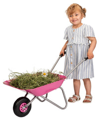 Child’s Metal Toy Wheelbarrow - Pink, Green or Blue, Learning SPACE