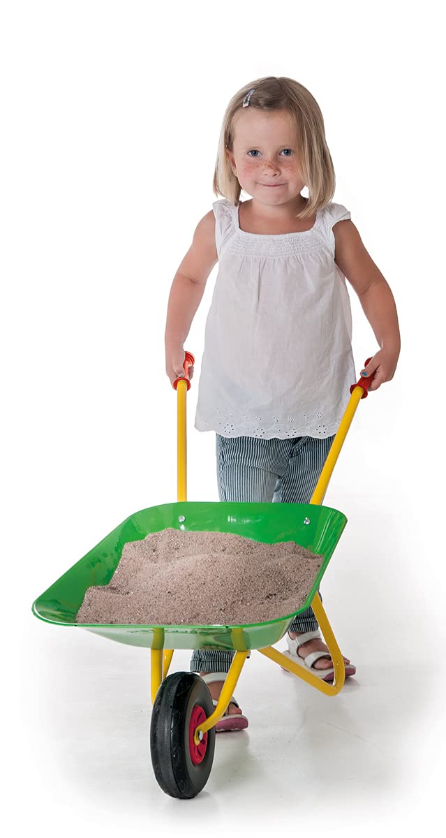 Child’s Metal Toy Wheelbarrow - Pink, Green or Blue, Learning SPACE