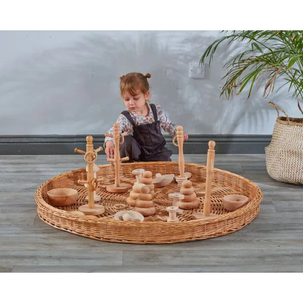 Circular Wicker Play Tray - (D)100cm, Learning SPACE