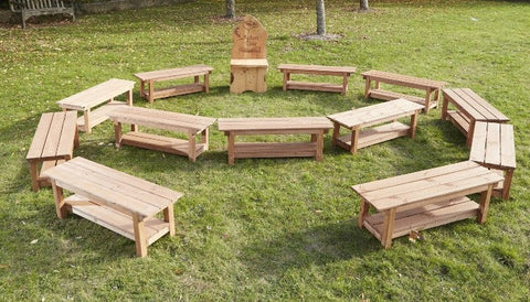 Class Set Of Benches (12Pk)-Classroom Packs,Cosy Direct,Cosy Outdoor,Modular Seating,Outdoor Seating,Playground,Playground Equipment,Seating,Wellbeing Furniture-Learning SPACE