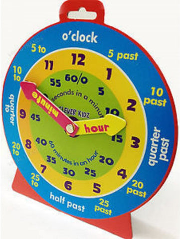 Clever Kidz Magnetic Clever Clock-Clever Kidz,Early Years Maths,Life Skills,Maths,Primary Maths,PSHE,Sand Timers & Timers,Stock,Visual Sensory Toys-Learning SPACE