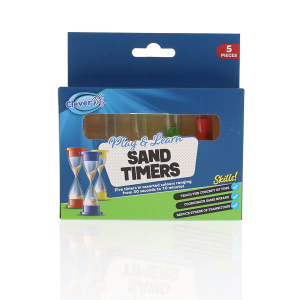 Clever Kidz Sand Timers Pack 5, Activity Toys Learning SPACE