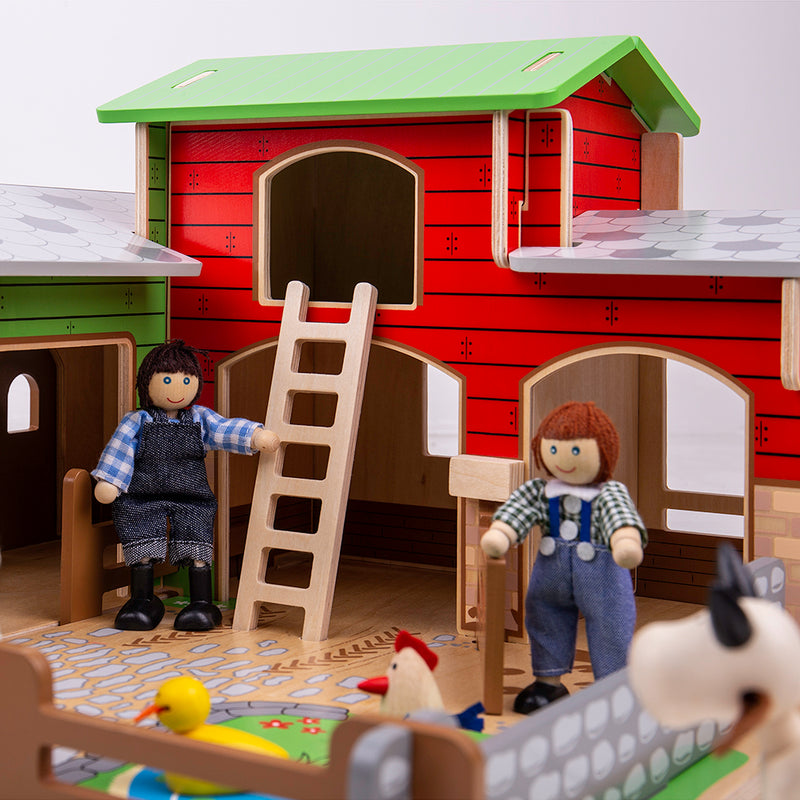 Cobblestone Farm - Wooden Toy Farm, Learning SPACE