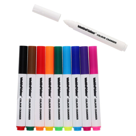 Colour Changers Magic Markers Pack of 9 - 18 Colours In Total-Arts & Crafts,Drawing & Easels,Early Arts & Crafts,Learning Difficulties,Nurture Room,Primary Arts & Crafts,Primary Literacy,Stationery,Stock-Learning SPACE